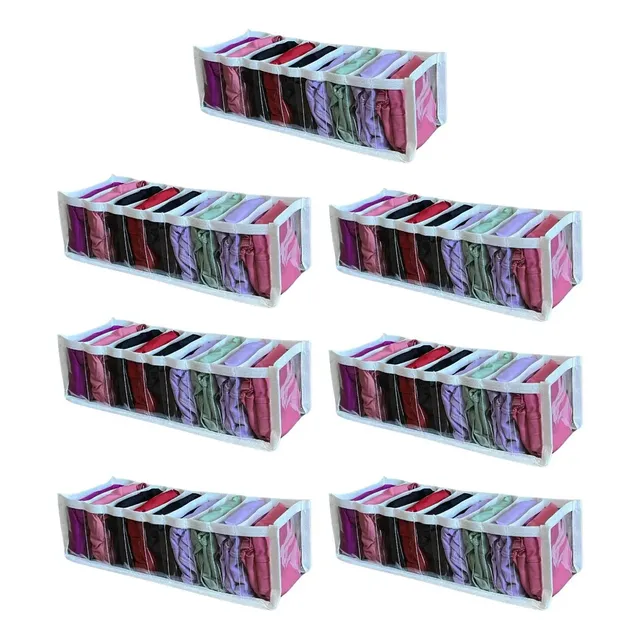 7 Colmeia Organizadora Para Gavetas Organizador De Calcinhas Cuecas Porta Meia P Guarda Roupas Bebe Kit Stobaza Branco/transparente
