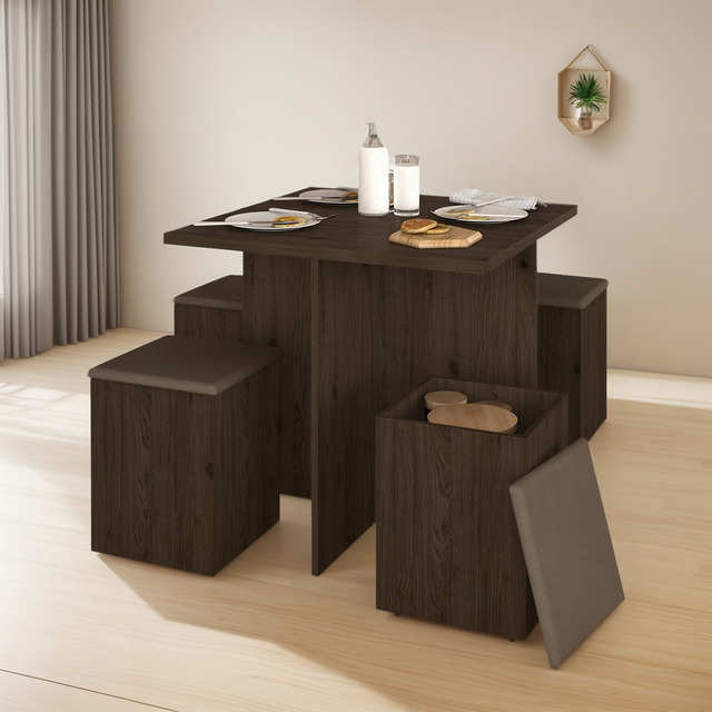 Conjunto Sala De Jantar 4 Banquetas Berlim Imbuia Conjunto Sala De Jantar 4 Banquetas Berlim Imbuia