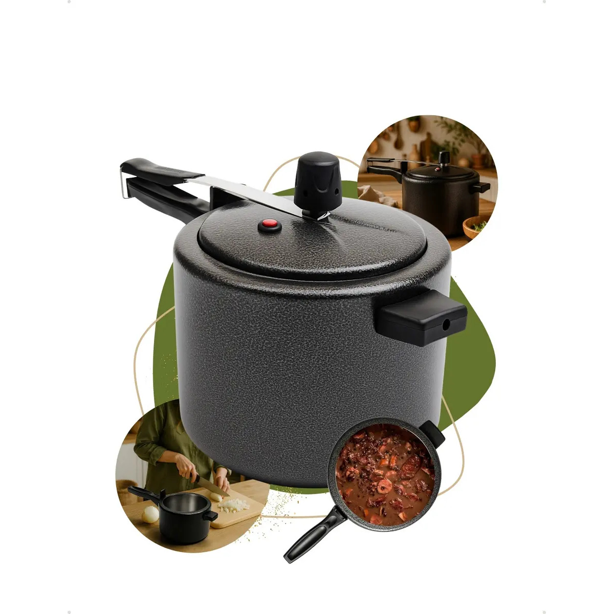 Panela de pressao 4,5L com fechamento interno