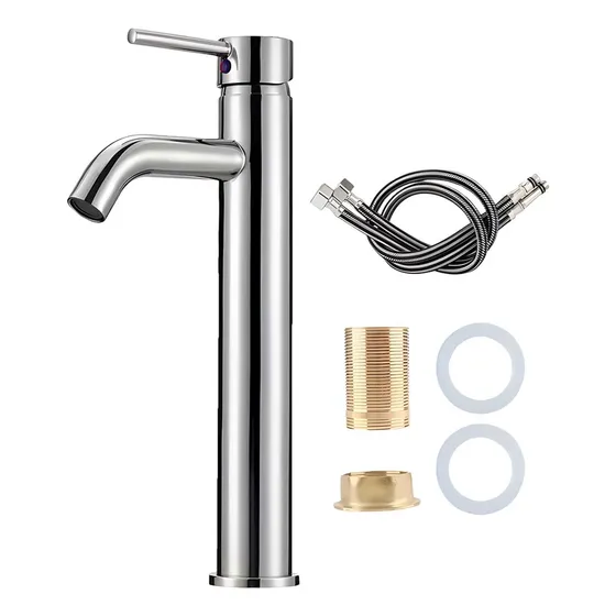 Grifo Llave Mezcladora Monomando Baño Cocina Acero Inox Acabado Cromado Color Cromado