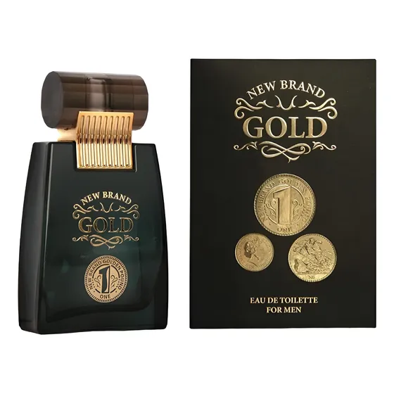 Perfume New Brand Gold 100ml Hombre Eau De Toilette