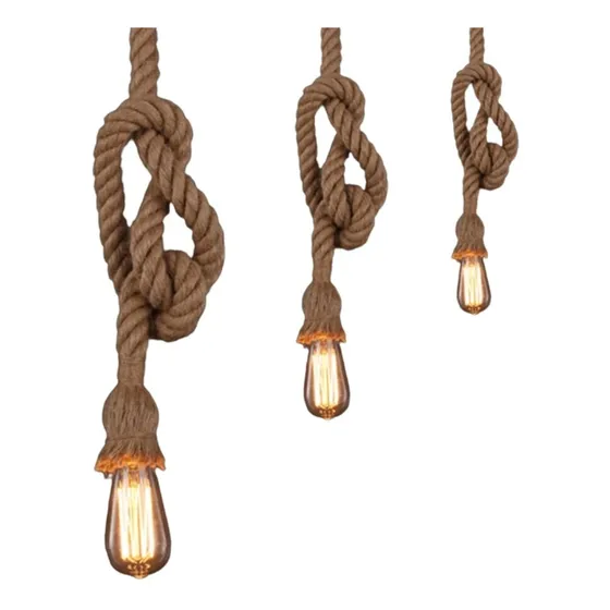 Lampara Colgante De Mecate 1 Metro Vintage 