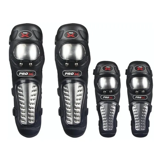 Rodilleras Y Coderas Motociclista Protección Metal 4 Piezas