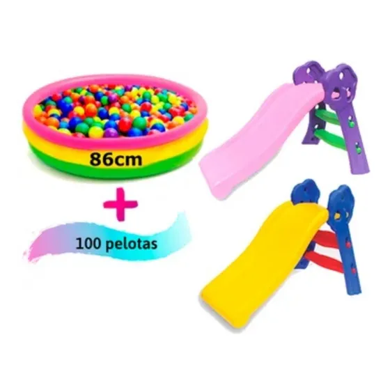  Tobogan Rodadero O Deslizadero + Piscina 100 Pelotas