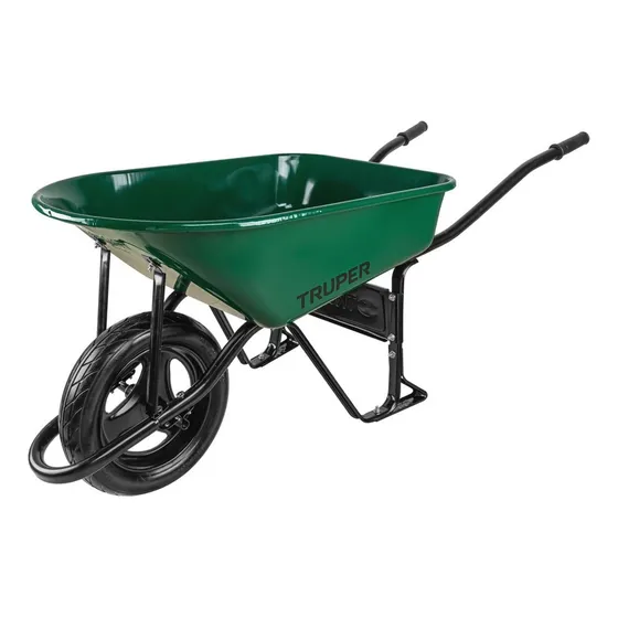 Carretilla Bastidor Tubular 4.75ft3 Imponchable Truper 10253 Color Verde