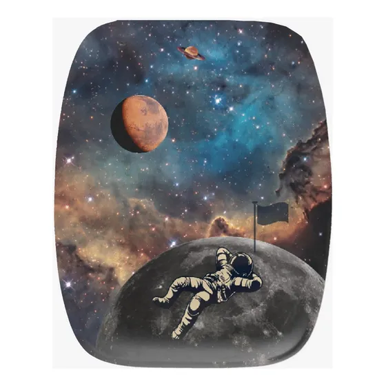 Mousepad Com Poio De Pulso Ergonômico Astronauta Universo 