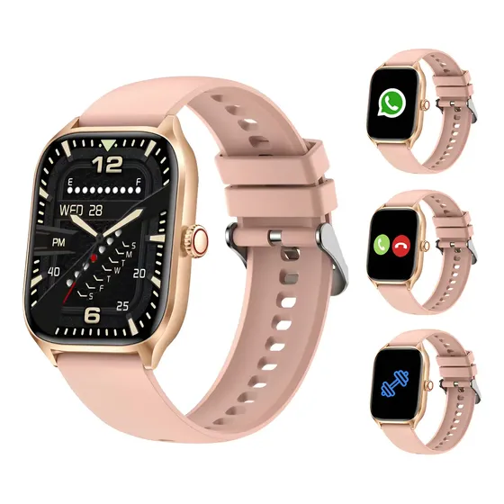 Smartwatch Deportivo Reloj Inteligente Nictom Nt07 Rosa Bluetooth Llamadas Notificacion Android IOS