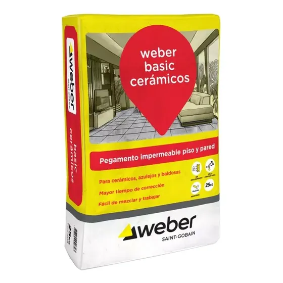 Weber Basic Pegamento Ceramicas Adhesivo 25 Kg