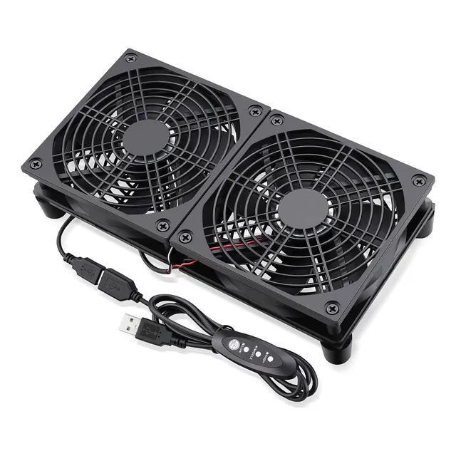 Gdstime Dual 120mm 5v Usb Fans, 102cfm Big Airflow Fan Cooli