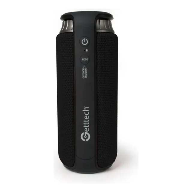 Bocina Getttech Beat Bt4.2 Mic/3.5mm, Resistente Agua Negro Negro