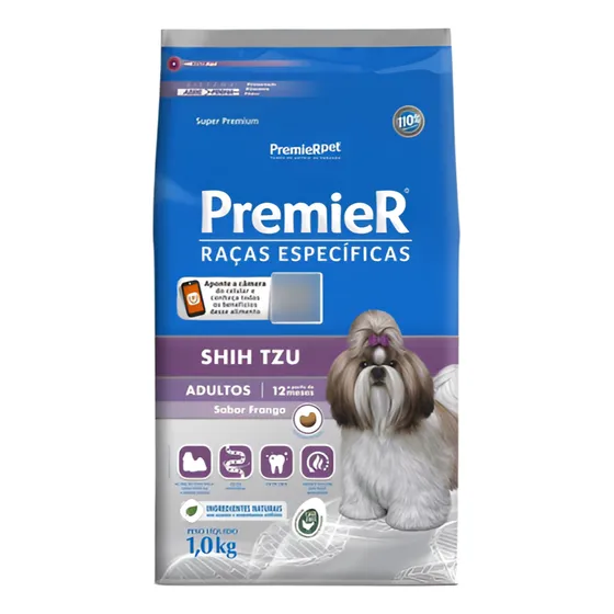 Ração Premier Raças Específicas Shih Tzu Adultos Frango 1kg