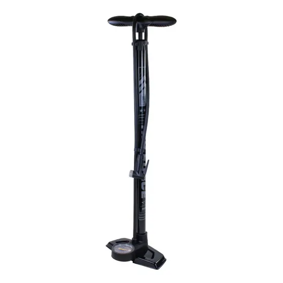 Bomba de pie Serfas FP-T2bk-12 de doble bombeo de 160 psi, color negro