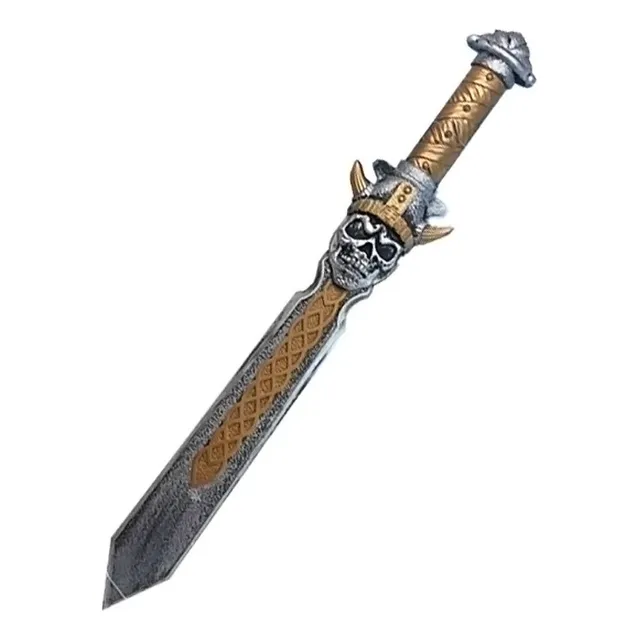 Espada Vikinga Rey Esqueleto Medieval Guerrero Pirata Asesino Rígida 56cm Disfraz Halloween Cosplay