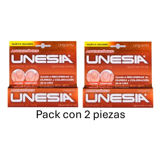 Unesia Ungüento Tratamiento De Hongos Para Uñas Kit 2 Piezas