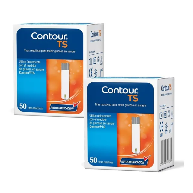Tiras Contour Ts Para Glucómetro - Paquete 100 Unidades