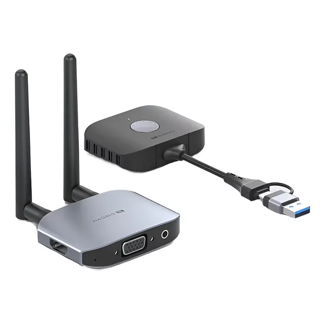Kit Inalambrico Hdmi - Transmisor Usb+tipo C Y Receptor Hdmi