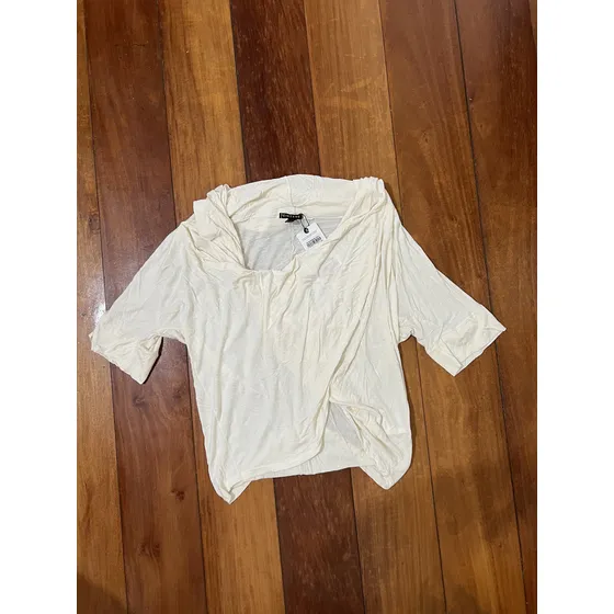 Blusa Malha Viscose Zinzane Nova Com Etiqueta Off White