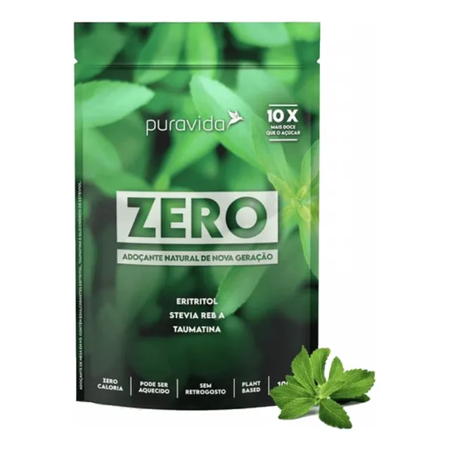 Adoçante Zero Premium Puravida-100g- Stevia- Taumatina