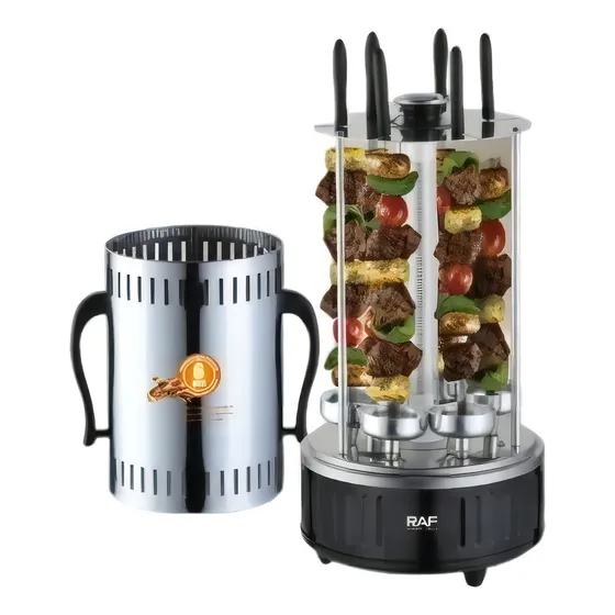 Parrilla eléctrica giratoria Gourmet para 6 pinchos, 220 V