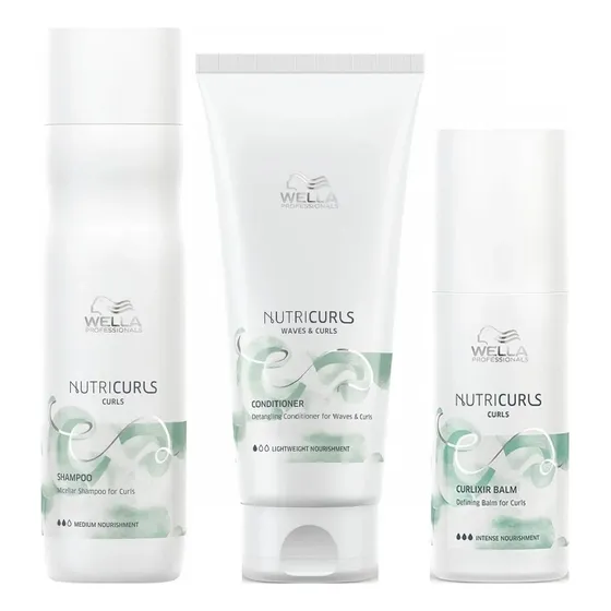 Shampoo + Condition + Acivador Para Ondas Wella Nutricurls