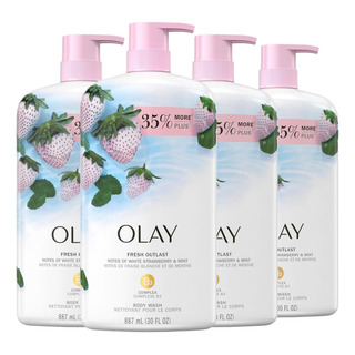 Gel De Baño Olay Fresh Outlast White Fresa Y Menta 1lx4 Gel De Baño Olay Fresh Outlast White Fresa Y Menta 1lx4