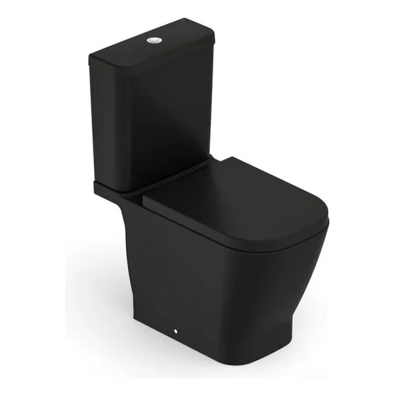 Roca Wc Sanitario Poceta Gap Negro Mate Descarga Piso 80x66