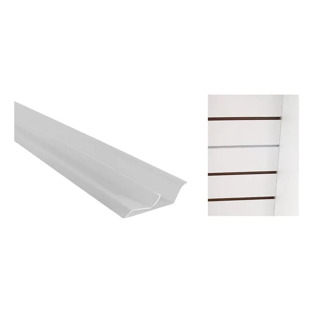 Perfil Pvc Blanco 90 Cms De Panel Ranurado Pack 10 Unidades
