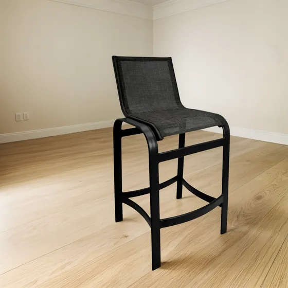 Banqueta Lótus 75cm De Alumínio E Tela Sling