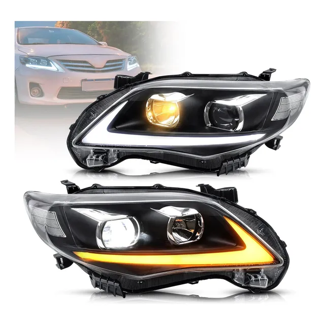 Set Faros Proyector Led Toyota Corolla 2012-14 Vland