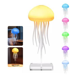 Lámpara Medusa Con Patas Bailarinas Gradiente Luz Led Multic Lámpara Medusa Con Patas Bailarinas Gradiente Luz Led Multic