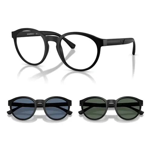 Armação Óculos Emporio Armani Clip On Ea4152 56691w Cor Matte Blue