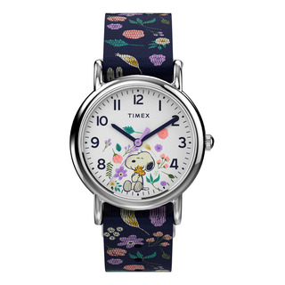Reloj Timex Peanuts Weekender Snoopy Woodstock Para Mujer, 3 Reloj Timex Peanuts Weekender Snoopy Woodstock Para Mujer, 3