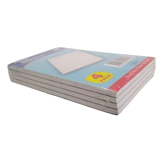 Block De Notas Liso 50 Hojas 7,6 X 12,7 Cm X 10 Packs
