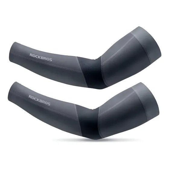 Par Mangas Deportivas Seda Gris Rockbros Protección Solar Uv