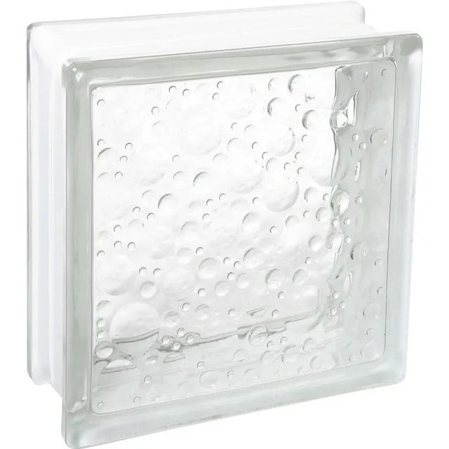 Caja X 6unid Ladrillos De Vidrio Modelo Burbujas Importado!!