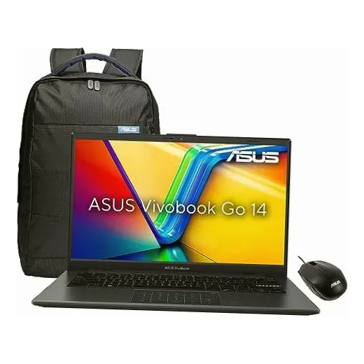 Laptop Asus Vivobook 14 Ryzen 3-7320u 8gb Ram 512ssd Color Negro + Mochila y Mouse