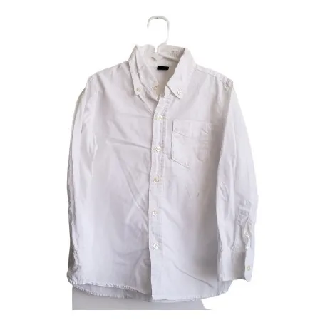 Camisa Gap Kids Manga Larga Blanca Para Niño Talla 6/7