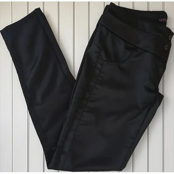 Pantalón Mujer Umbrale Talla 42 Negro Satinado Impecable