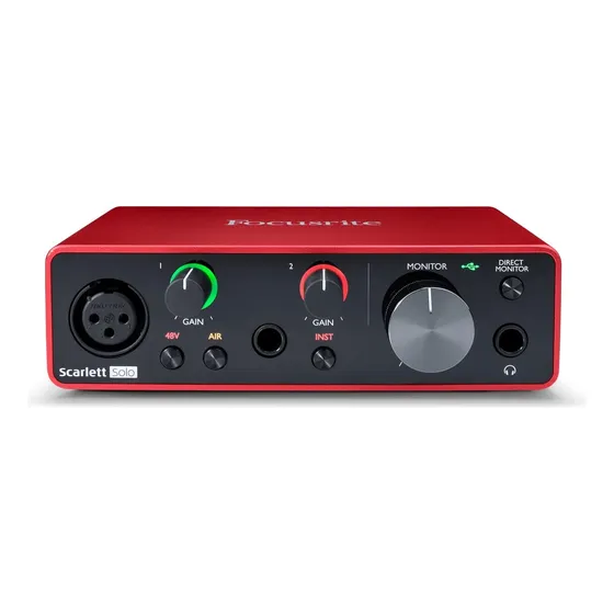 Interfaz De Audio Focusrite Scarlett Solo 3.a  Gen.