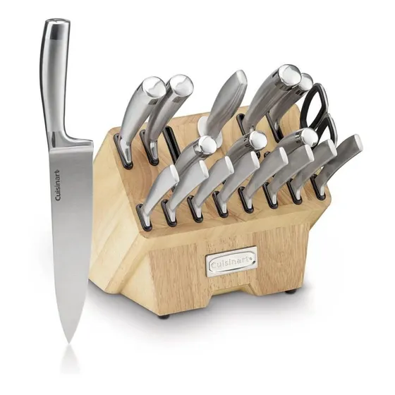 Set 19pzs Juego De Cuchillos C/ Block Cuisinart Acero Inox