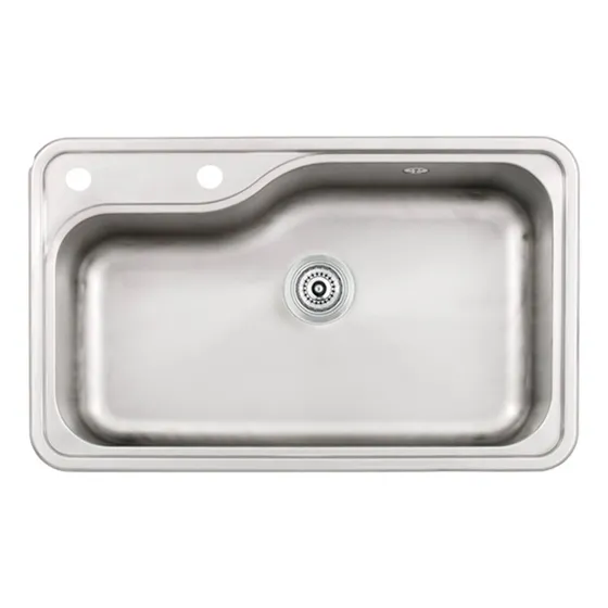 Bacha Cocina Mi Pileta 800e Simple Acero Inox Brillante
