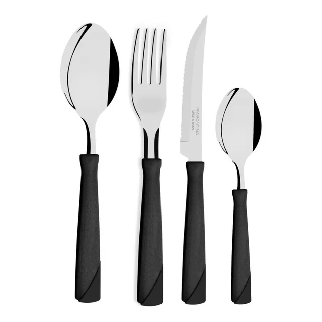 Set Cubiertos Tramontina New Kolor 48 Piezas Mango Plástico