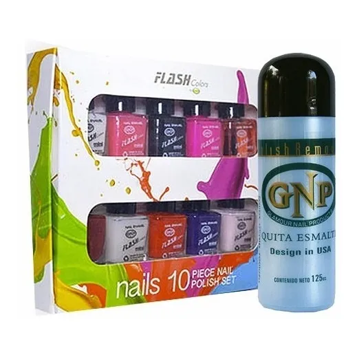 Esmaltes Pack 10 Tonos Mas Quita Esmalte Gnp 125ml Nice
