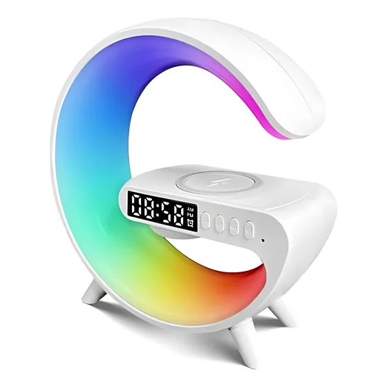 Lámpara G-speaker De Sonido Bluetooth Cargador Color Blanco