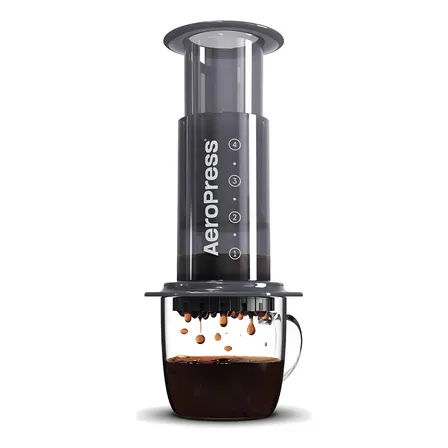Cafetera portátil AeroPress Original automática negra y gris expreso