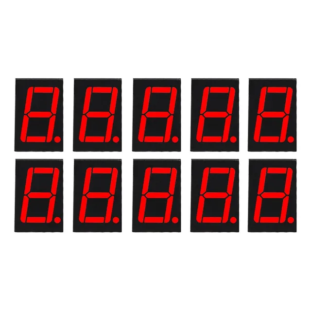 10 Pzas. Display 7 Segmentos 1 Dígito Rojo Dip10 0.56 Catodo