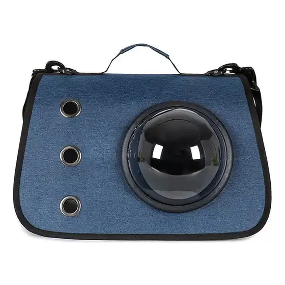 Bolso De Transporte Mascotas Gadnic De Hombro Con Ventana Red Azul