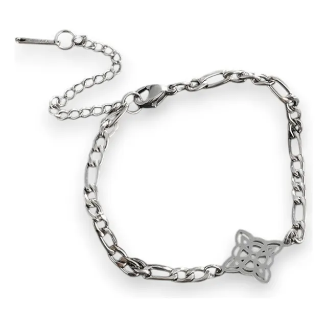 Pulsera De Acero De Nudo De Bruja, Amuleto, Protección