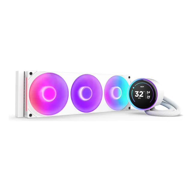 Enfriamiento Nzxt Kraken Elite 360 Rgb 2.7 Lcd Lga1851/am5 Led Rgb/blanco