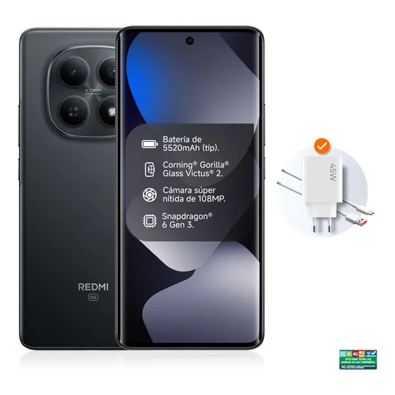 Celular Xiaomi Redmi Note 15 5g Negro 256 Gb Rom 8 Gb Ram